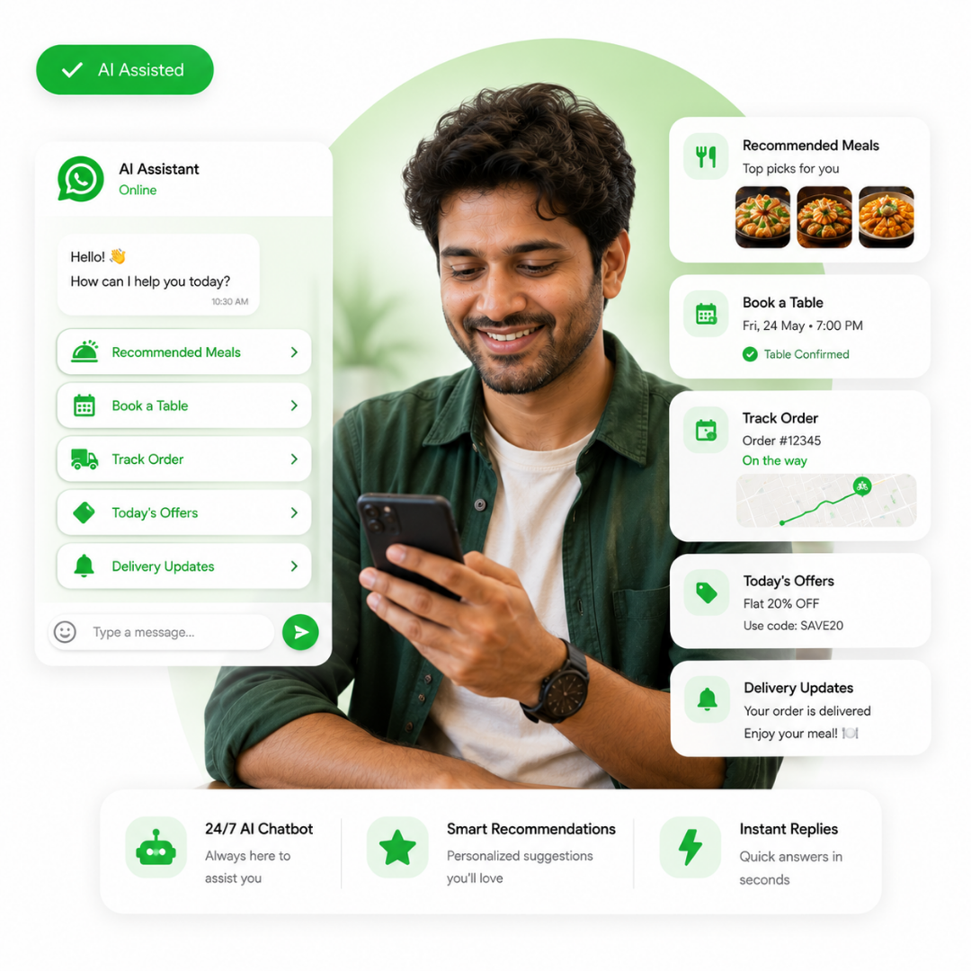 AI WhatsApp chatbot for restaurants