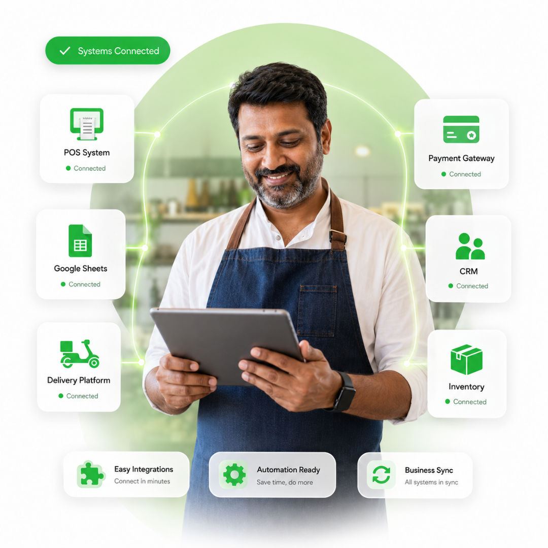 Restaurant tool integrations with WAPilot
