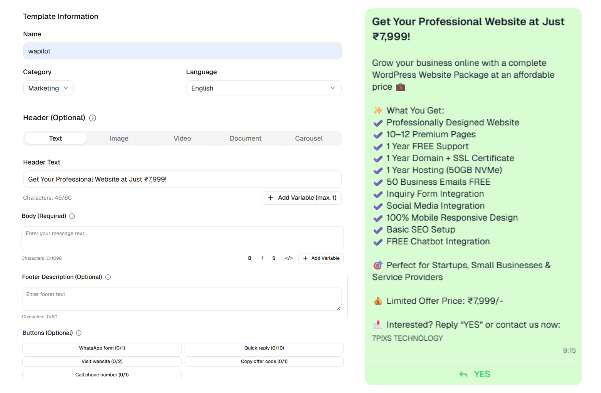 Message Templates