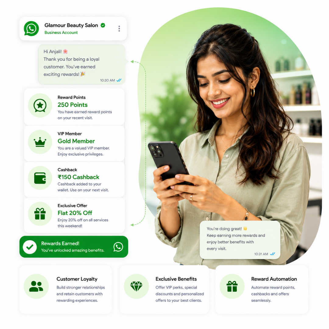 Salon loyalty programs on WhatsApp