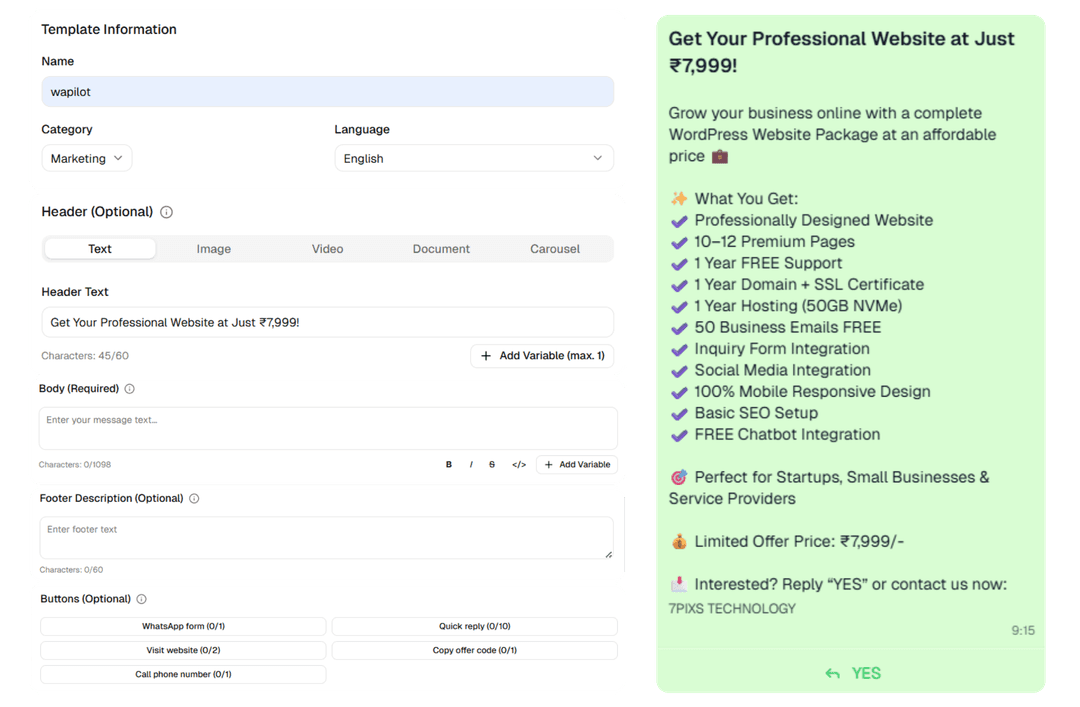 Message Templates